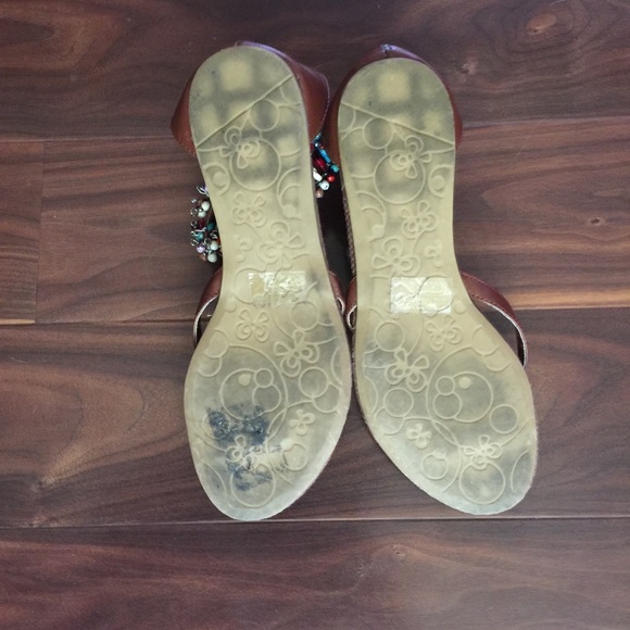 Beaded Anklet festival zip back sandal flats boho - Picture 4 of 4